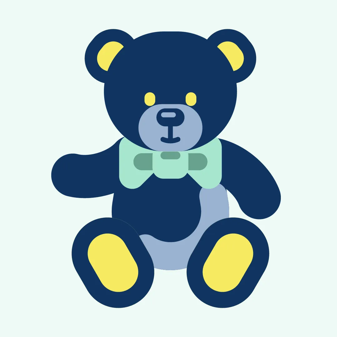 Illustration d’un ourson en peluche.