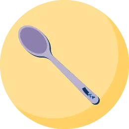 Illustration représentant une cuillère à soupe ou à thé.
