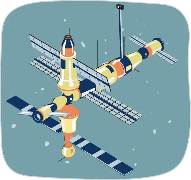 Illustration de la Station spatiale internationale.