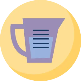 Illustration d’une tasse à mesurer.
